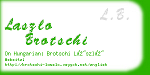 laszlo brotschi business card